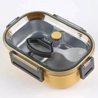 Duo Delight Stainless Steel Lunch Box (520 ml) - Bear Hugs