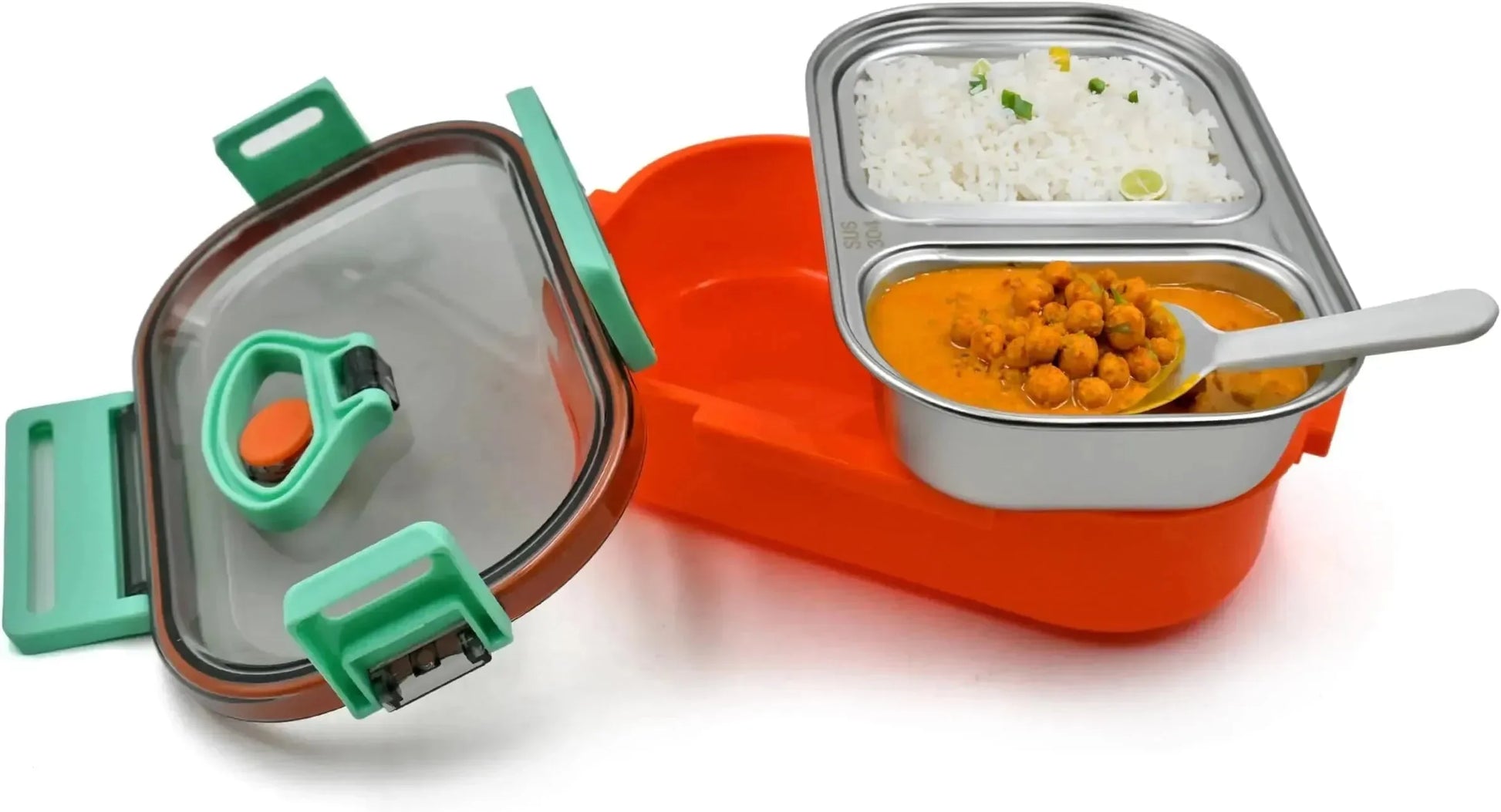 Duo Delight Stainless Steel Lunch Box (520 ml) - Bear Hugs