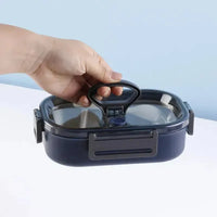 Duo Delight Stainless Steel Lunch Box (520 ml) - Bear Hugs