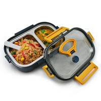 Duo Delight Stainless Steel Lunch Box (520 ml) - Bear Hugs
