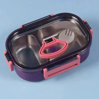 Duo Delight Stainless Steel Lunch Box (520 ml) - Bear Hugs
