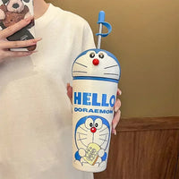 Duo-Sip Doraemon & Dorami Sipper Tumbler (600 ml) - Bear Hugs