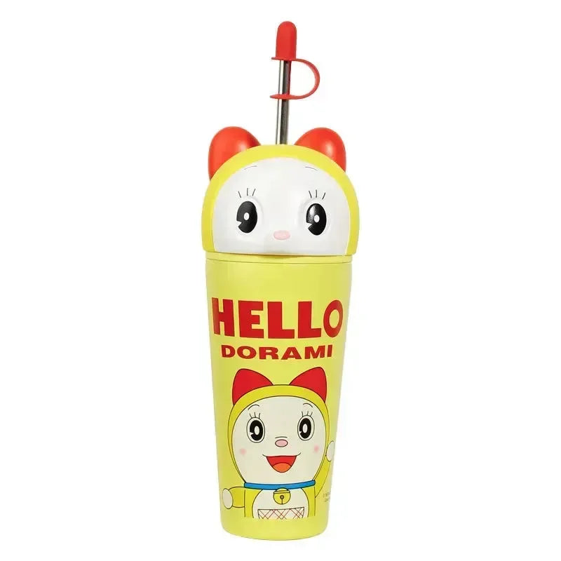 Duo-Sip Doraemon & Dorami Sipper Tumbler (600 ml) - Bear Hugs