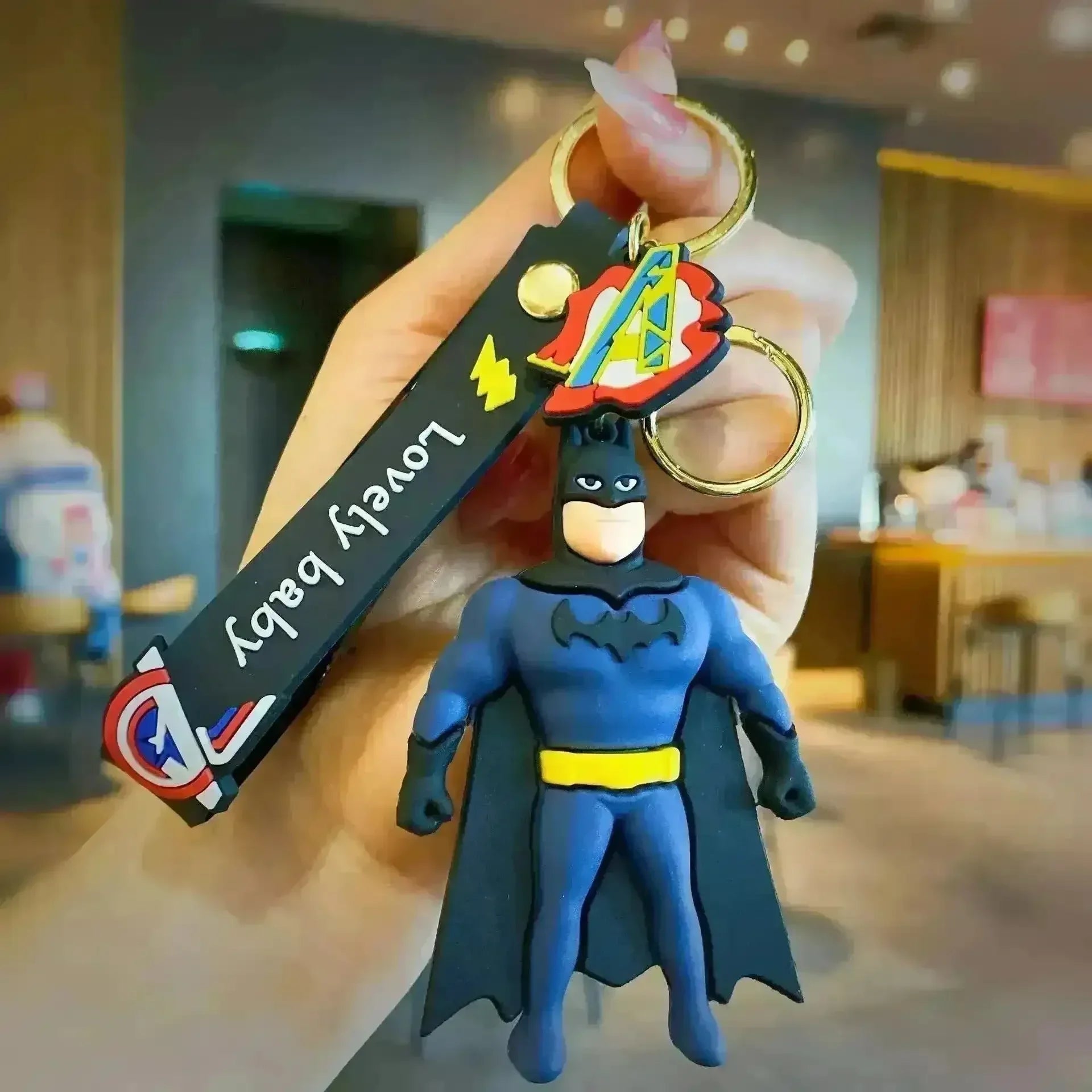 Dynamic Batman & Superman 3D Keychain - Bear Hugs