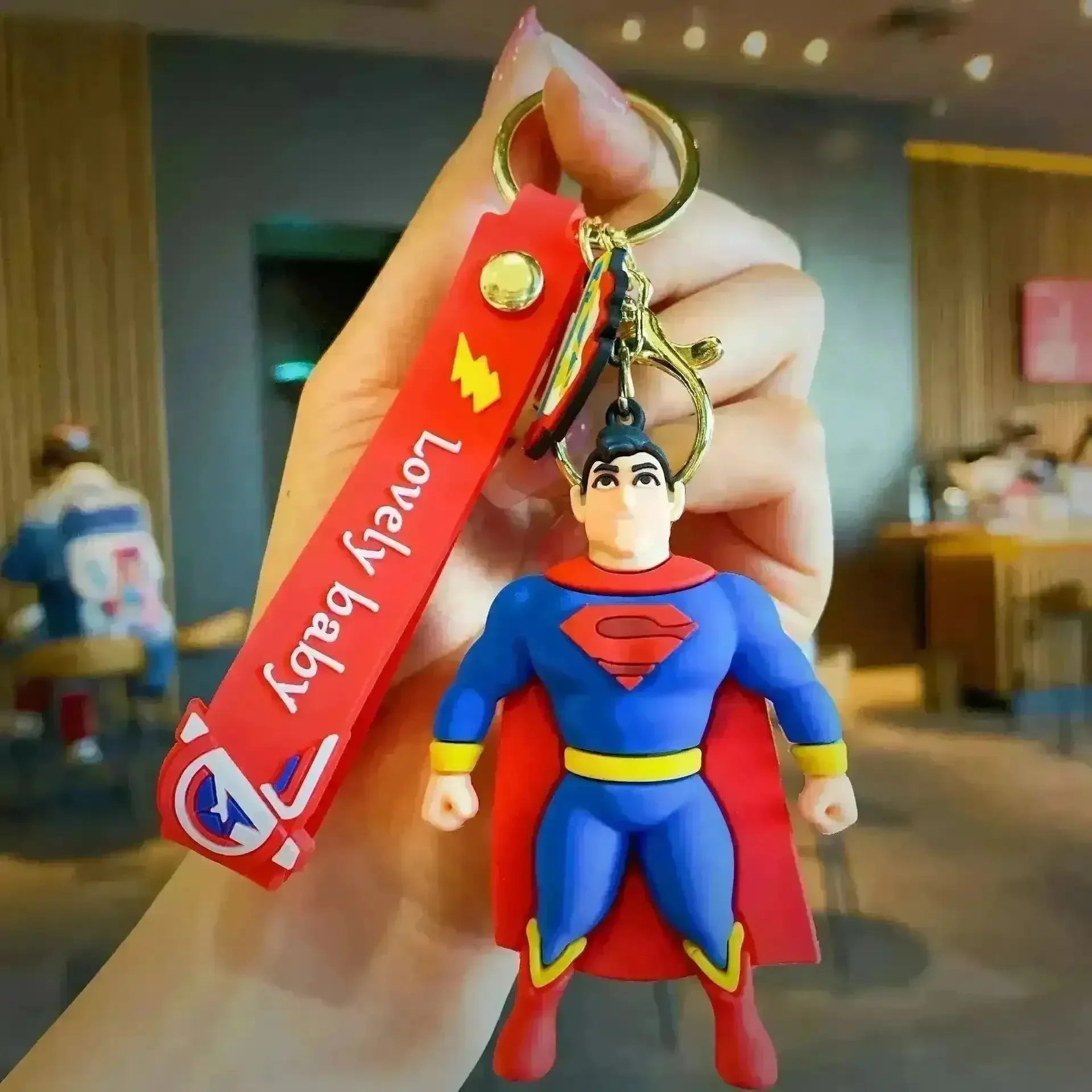 Dynamic Batman & Superman 3D Keychain - Bear Hugs