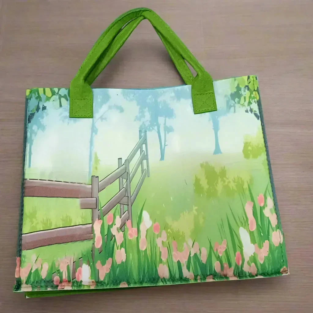 Eco-Chic Felt Tote Bags - Bear Hugs