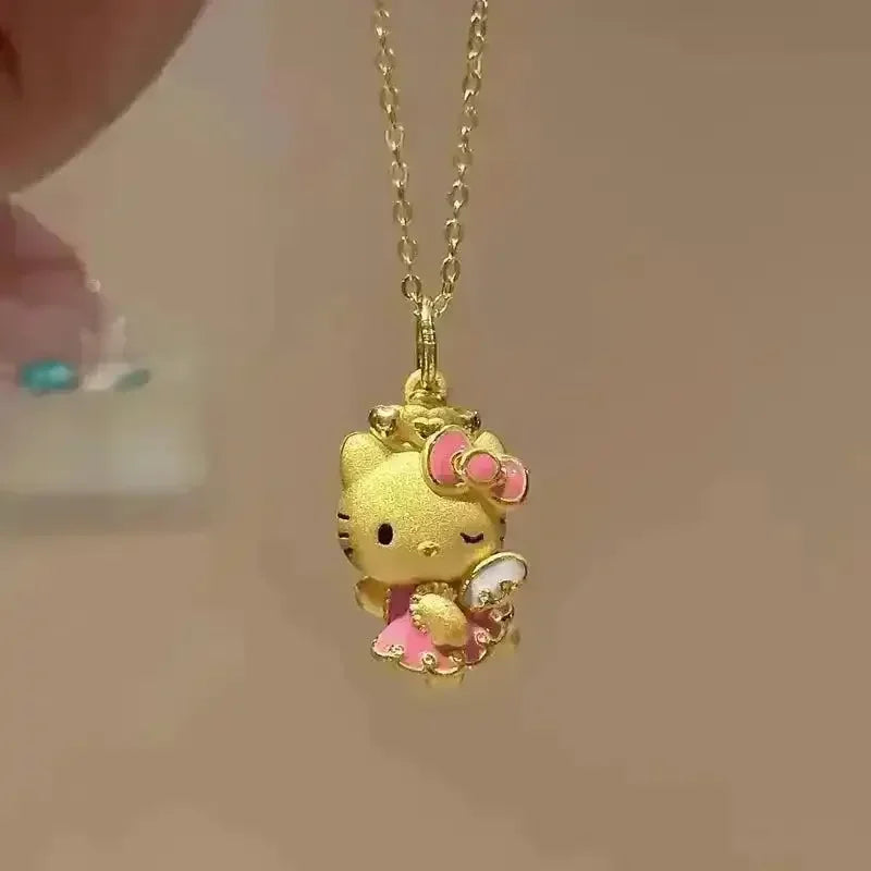 Elegant Hello Kitty Pendant - Bear Hugs