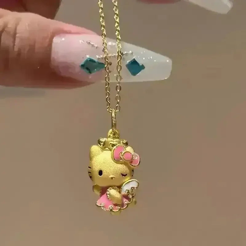 Elegant Hello Kitty Pendant - Bear Hugs