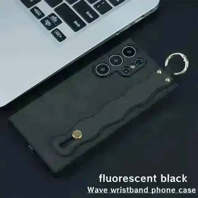 Elegant Wrist Bracket Leather Case (For Samsung) - Bear Hugs