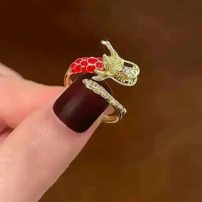 Enchanting Dragon Year Zodiac Ring - Bear Hugs