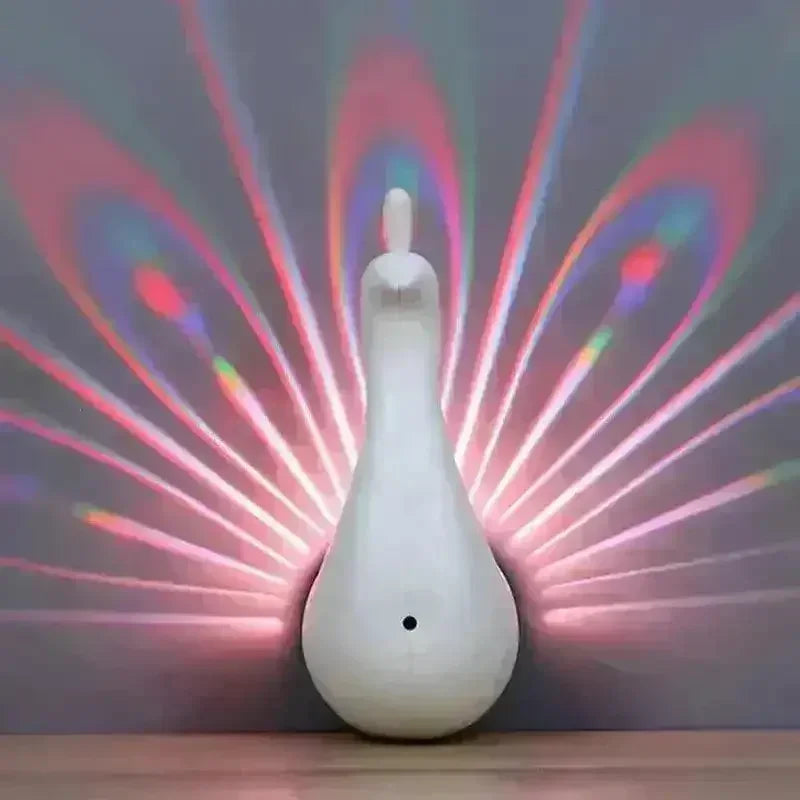 Enchanting Peacock Projection Lamp - Bear Hugs