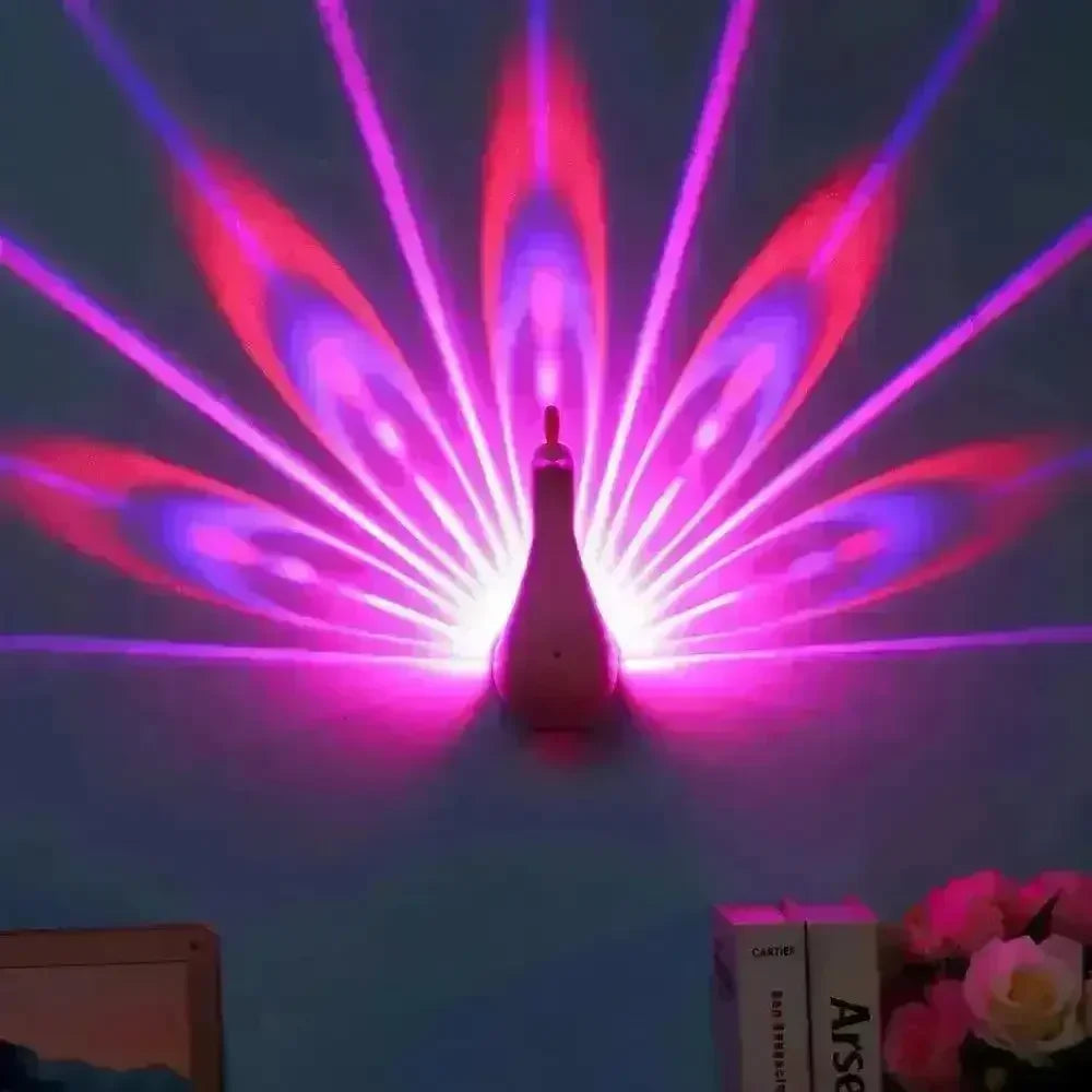 Enchanting Peacock Projection Lamp - Bear Hugs
