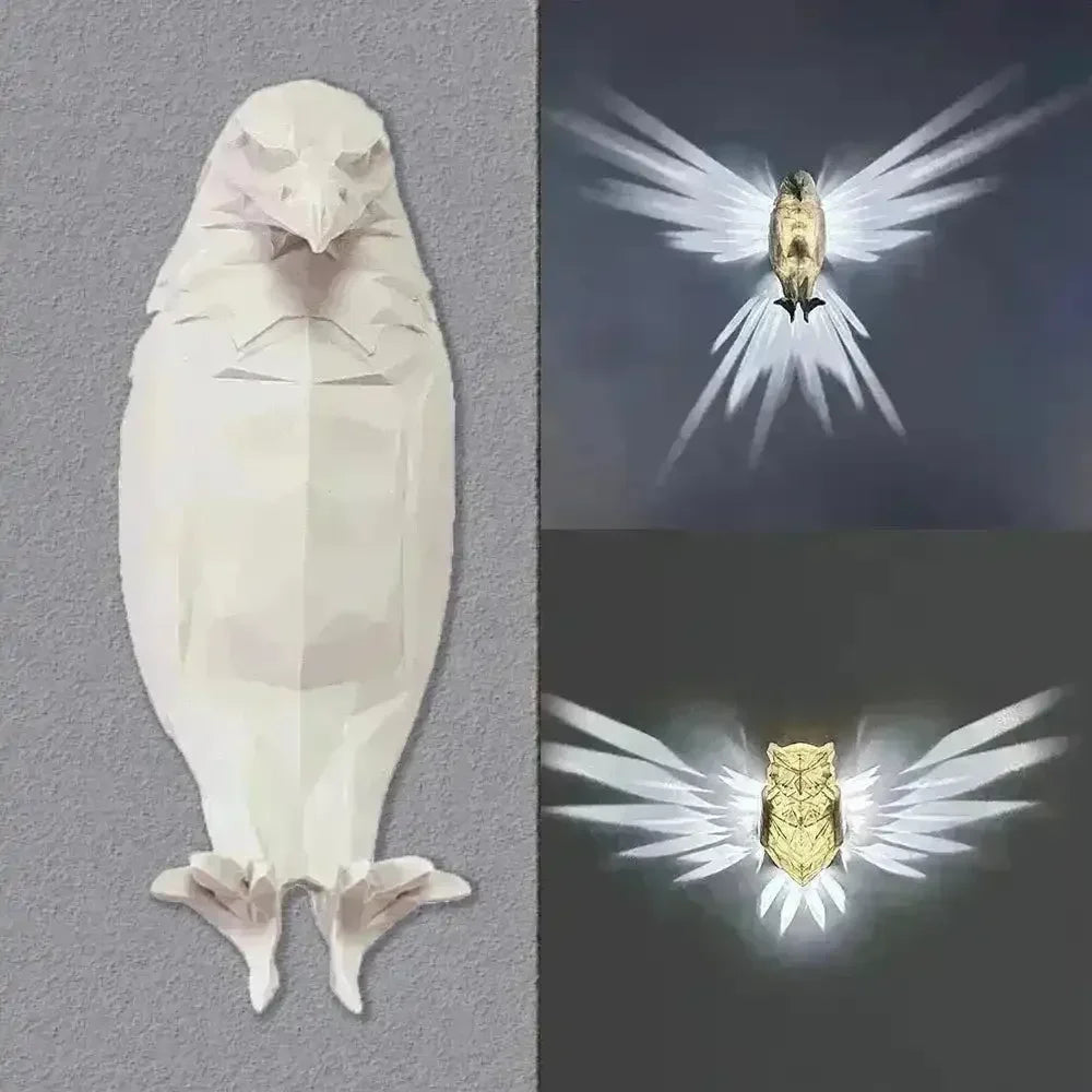 Enchanting Wall Mounted Owl & Eagle Lamp - Bear Hugs