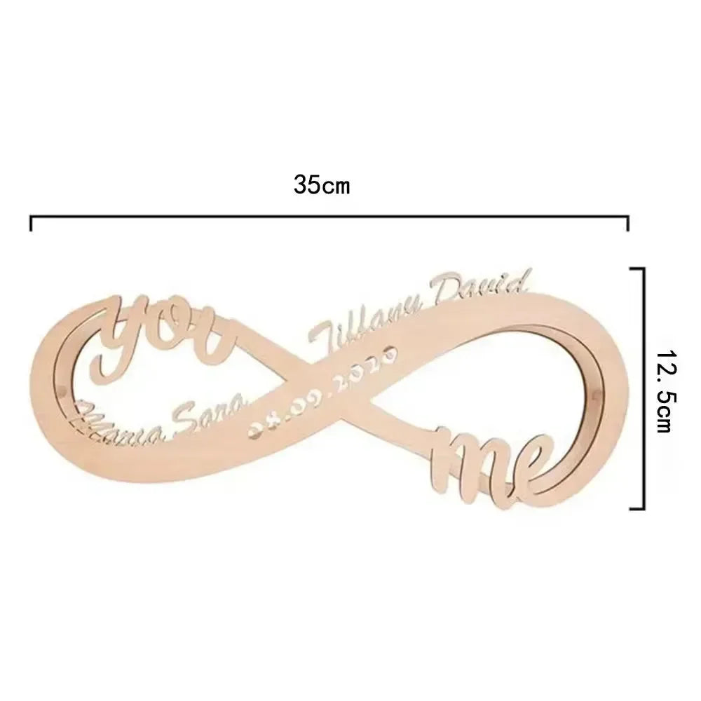 Eternal Infinity Personalised Couple Light - Bear Hugs