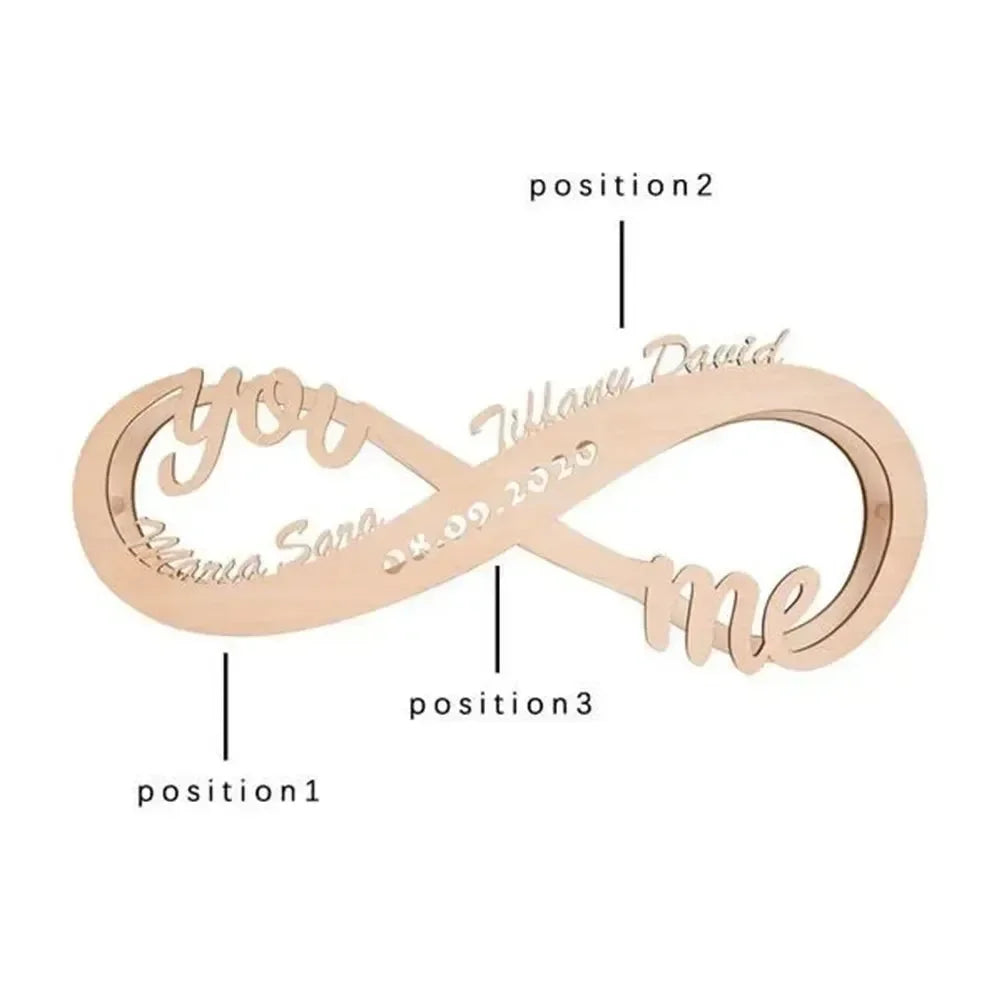 Eternal Infinity Personalised Couple Light - Bear Hugs