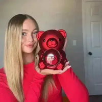 Eternal Rose Teddy Gift Box with Lovely Heart Pendant - Bear Hugs