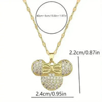 Exquisite Minnie Mouse Rhinestone Pendant - Bear Hugs