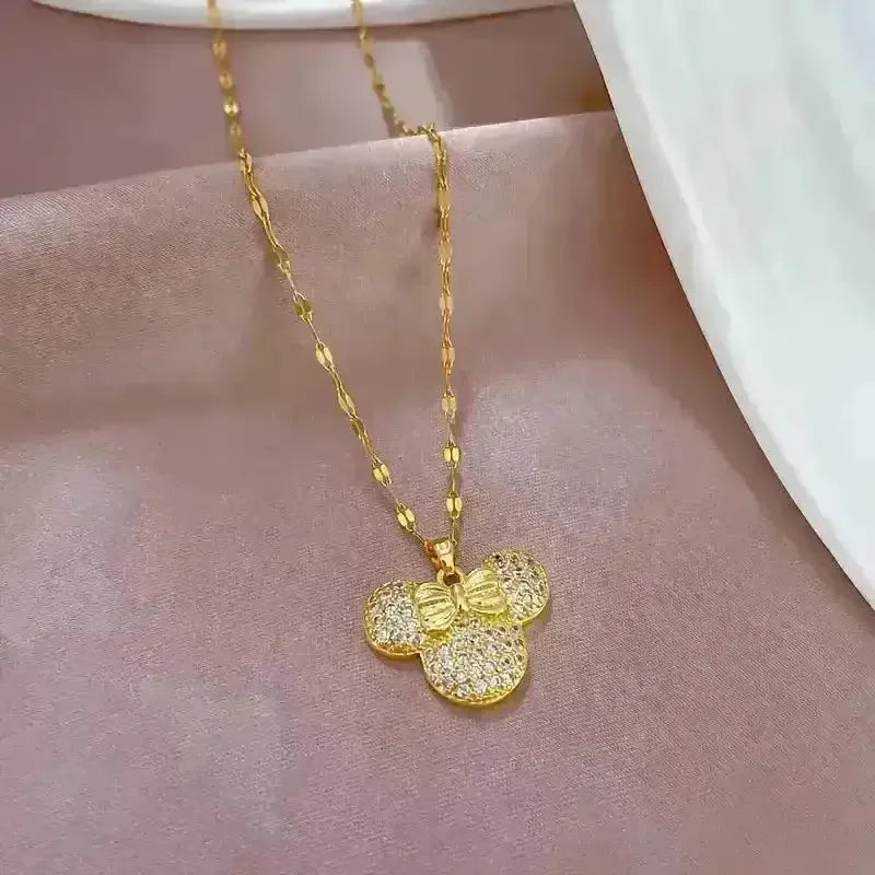 Exquisite Minnie Mouse Rhinestone Pendant - Bear Hugs