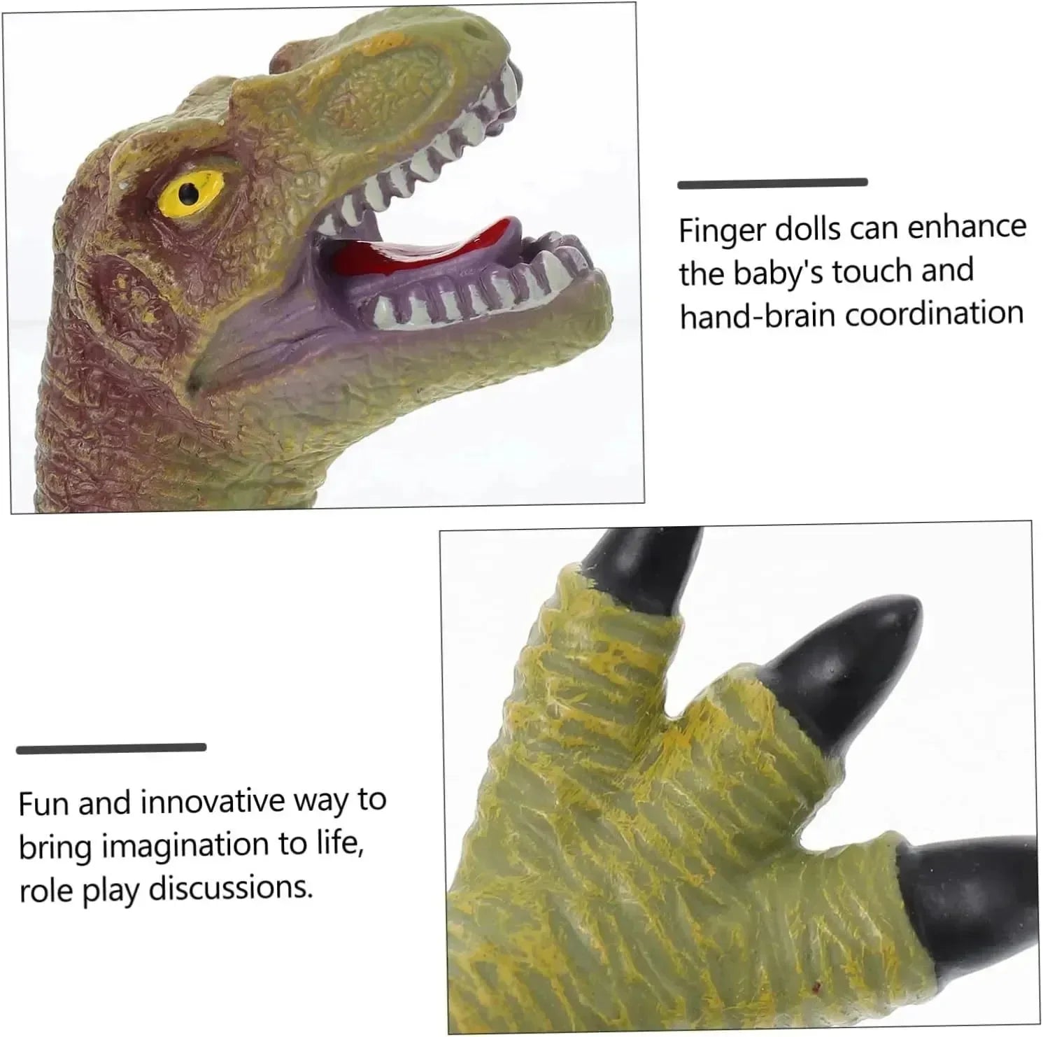 Fancy Dinosaur Finger Puppets - Bear Hugs