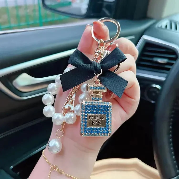 Fancy Looking Perfume Bottle Keychain - Bear Hugs