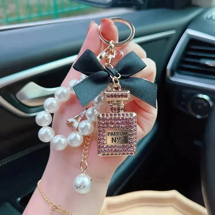 Fancy Looking Perfume Bottle Keychain - Bear Hugs