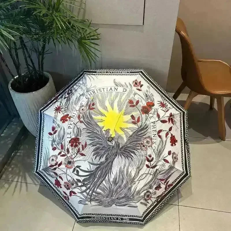 Fiery Phoenix Pattern Luxe Umbrella - Bear Hugs