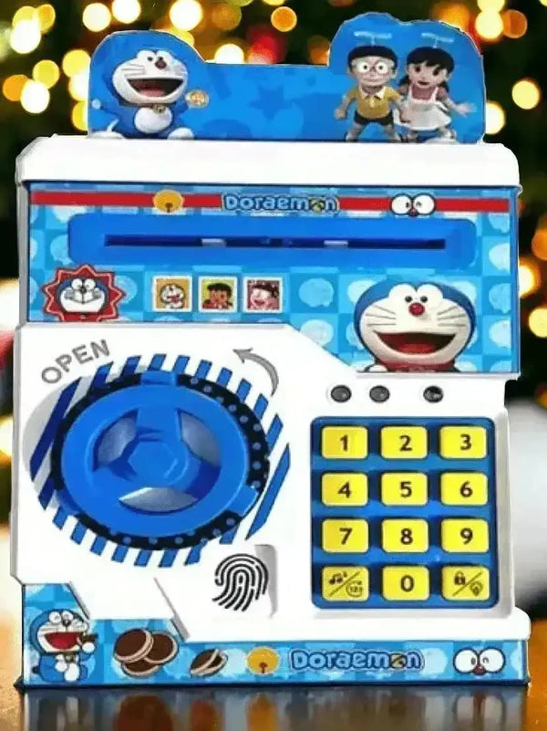Fingerprint Unlock Operated Secret Code Lock ATM- Doremon