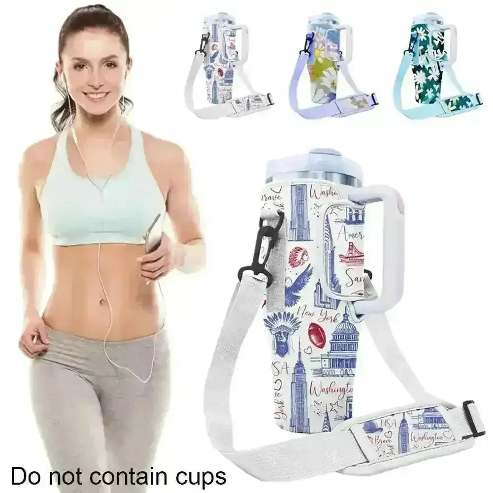 Floral Stanley Cup Carrier Bag (For 30 oz & 40 oz) - Bear Hugs