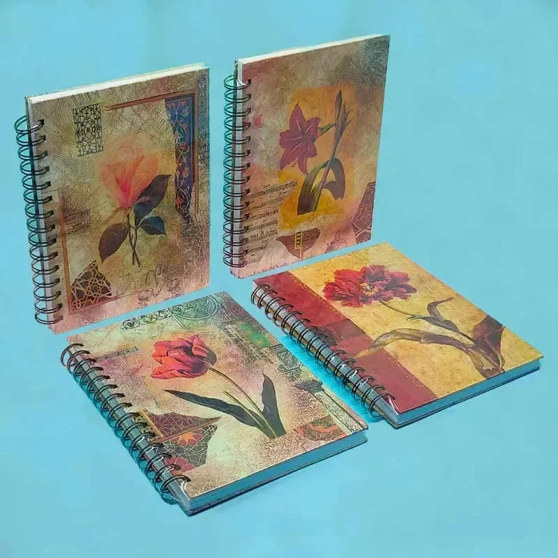 Flower Thoughts A5 Spiral Notebook - Bear Hugs