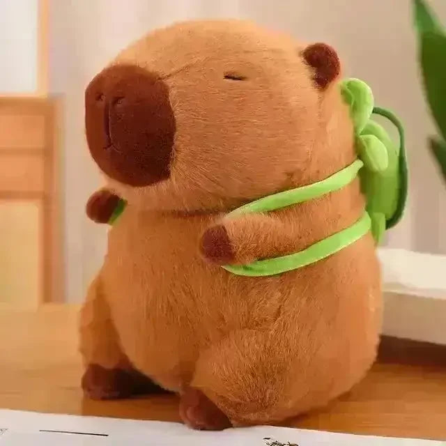 Fluffy Capybara Turtle Bag Plushie (40 cm) - Bear Hugs