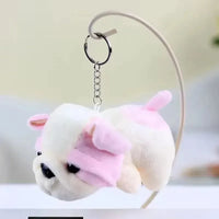 Fluffy French Bulldog Plush Keychain - Bear Hugs