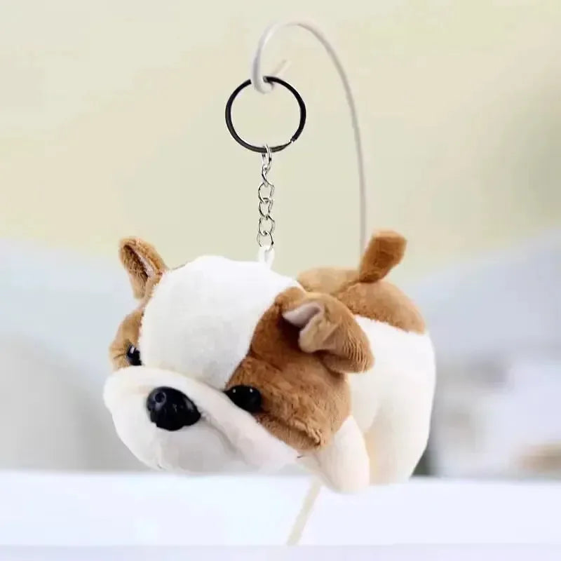 Fluffy French Bulldog Plush Keychain - Bear Hugs