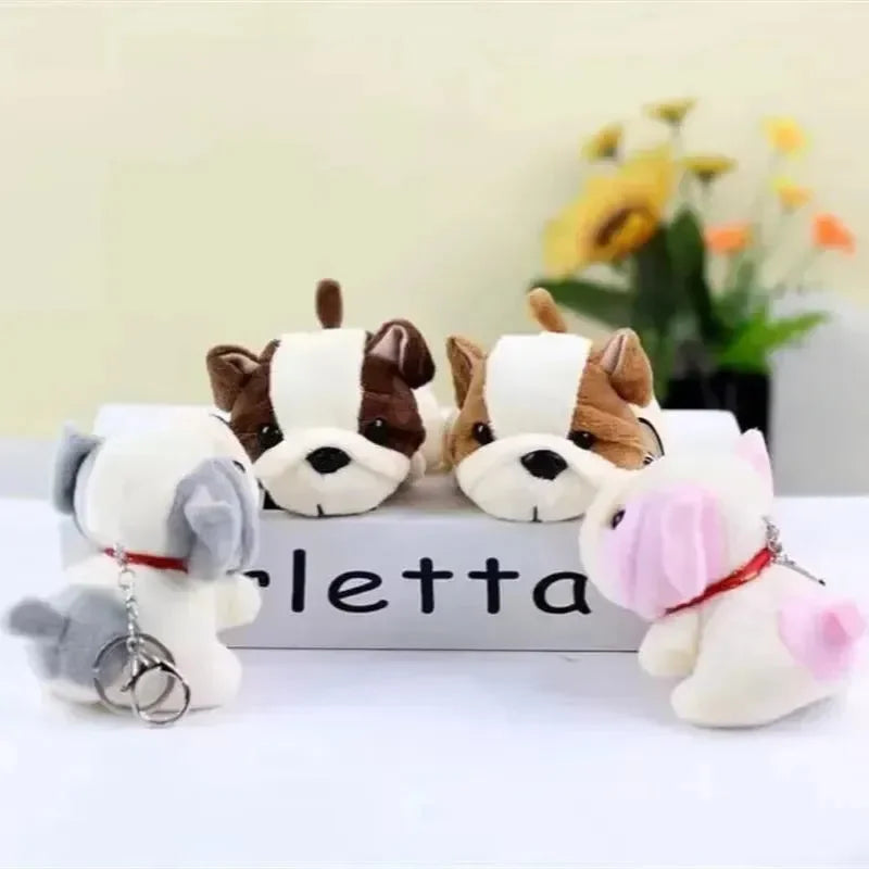 Fluffy French Bulldog Plush Keychain - Bear Hugs