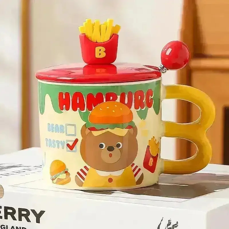 French Fries Bear Ceramic Mug (400 ml) - Bear Hugs