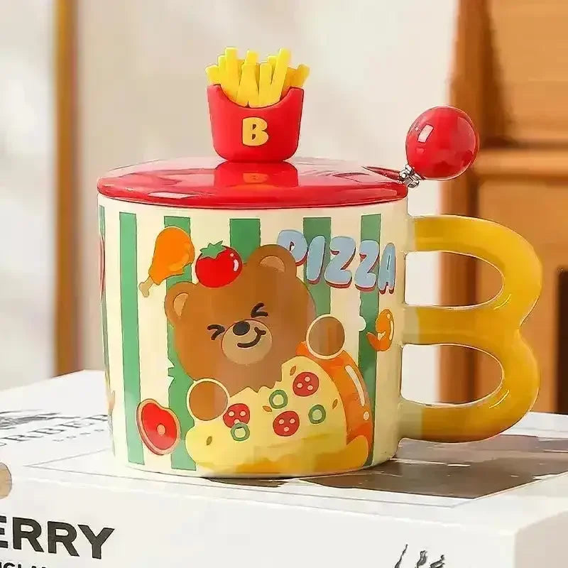 French Fries Bear Ceramic Mug (400 ml) - Bear Hugs