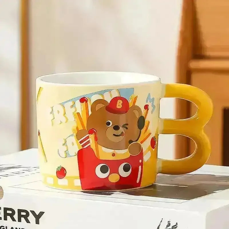 French Fries Bear Ceramic Mug (400 ml) - Bear Hugs