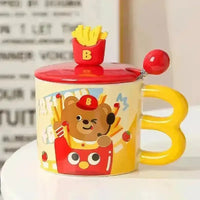 French Fries Bear Ceramic Mug (400 ml) - Bear Hugs