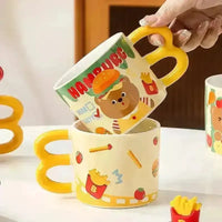 French Fries Bear Ceramic Mug (400 ml) - Bear Hugs
