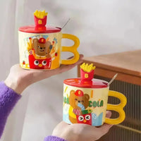 French Fries Bear Ceramic Mug (400 ml) - Bear Hugs