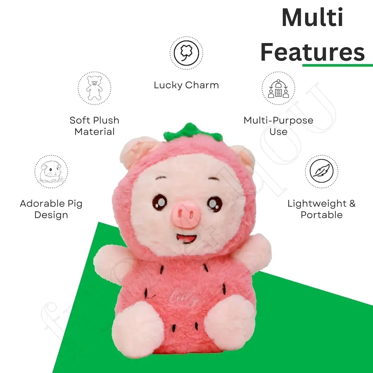 Fruit Salad Piggy Plushie (40 cm) - Bear Hugs