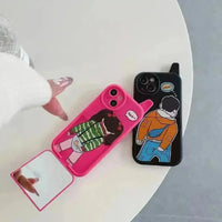 Funny Scratching Couple Phone Case (For iPhones) - Bear Hugs