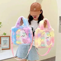 Fur Unicorn Cross Body Shoulder Hand Bag - Bear Hugs