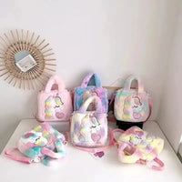 Fur Unicorn Cross Body Shoulder Hand Bag - Bear Hugs