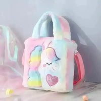 Fur Unicorn Cross Body Shoulder Hand Bag - Bear Hugs