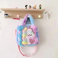 Fur Unicorn Cross Body Shoulder Hand Bag - Bear Hugs