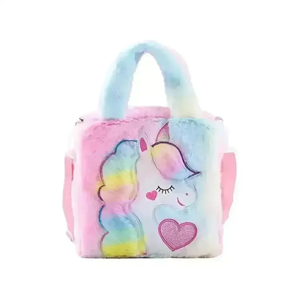 Fur Unicorn Cross Body Shoulder Hand Bag - Bear Hugs