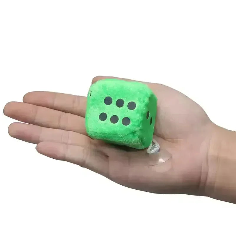 Fuzzy Fortune Plush Dice Keychain - Bear Hugs