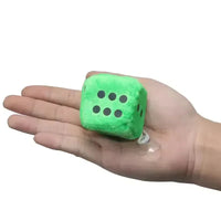 Fuzzy Fortune Plush Dice Keychain - Bear Hugs