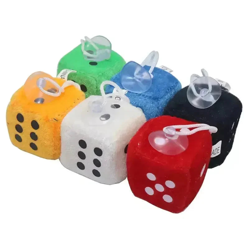 Fuzzy Fortune Plush Dice Keychain - Bear Hugs