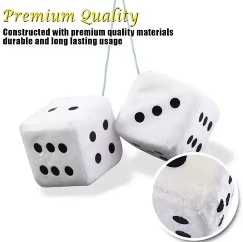 Fuzzy Fortune Plush Dice Keychain - Bear Hugs